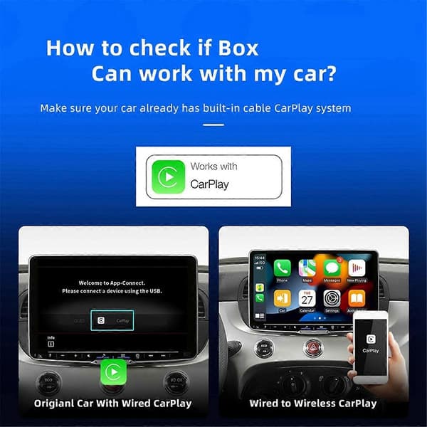 CarPlay Ai Box Android 13 8G +128G QCM6225 8-kärnig Trådlös