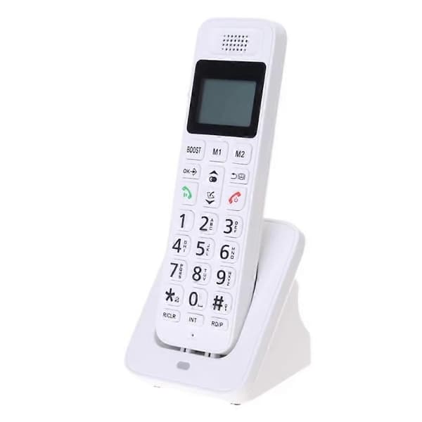 D1018 Hem Handhållen Digital Trådlös Telefon EU-PLUGG Vit