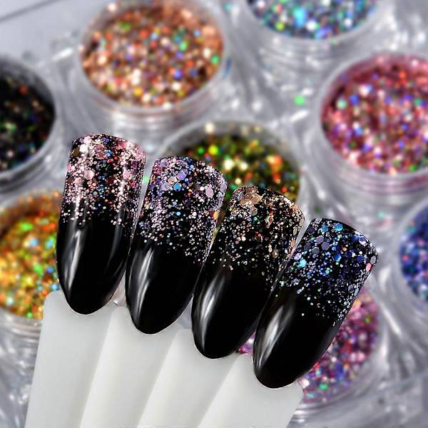 12 st Glitterpulver Glitter