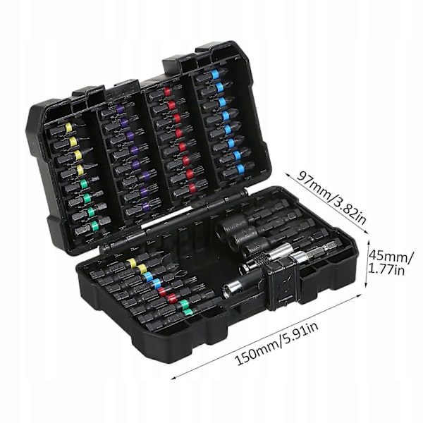 Skruvmejselbits Set 45 st