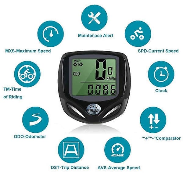Vattentät Magnet Sensor Cykeldator Digital Vägmätare