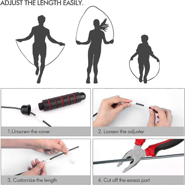 Hopprep Speed Rope Hopprep Vuxna Justerbar Längd