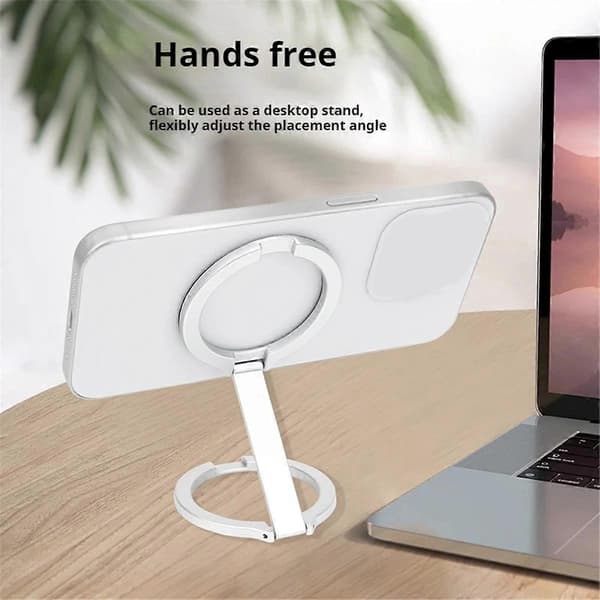 360° Roterbart Magnetiskt Telefonfäste, Multifunktionellt Ställ Svart