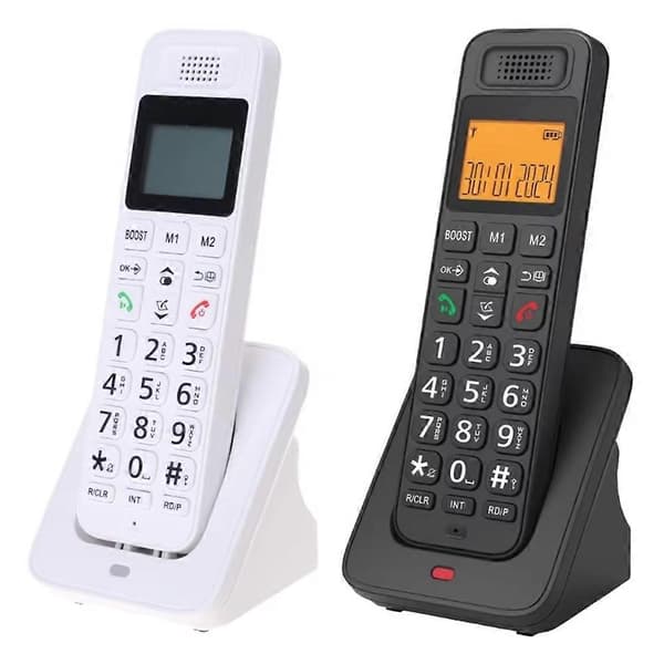 D1018 Hem Handhållen Digital Trådlös Telefon EU-PLUGG Vit