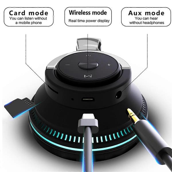 Trådlöst brusreducerande headset för telefoner PC Gaming Headset - Vit