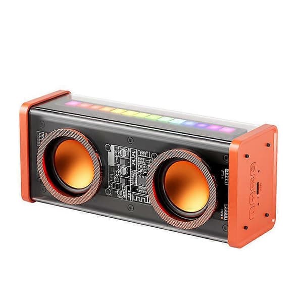 Transparent Mecha USB Trådlös Högtalare Bluetooth-kompatibel 5.0 (Orange B)