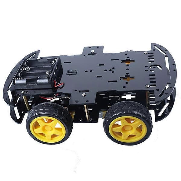 Intelligent Robotbil DIY Fyrhjulsdrift Dubbel Botten Byggbas
