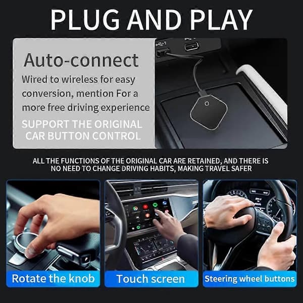 Trådlös Carplay Adapter Mini S3 Spegel Dongel Androidauto Stil:B