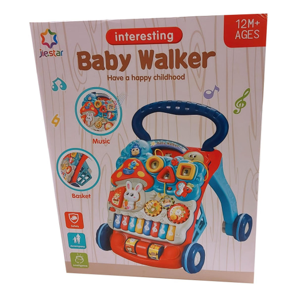 Ladida Gåvogn Baby Musical and Activity Walker Yellow one size