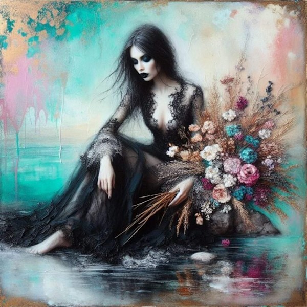 Kvinna porträtt 40x50 cm