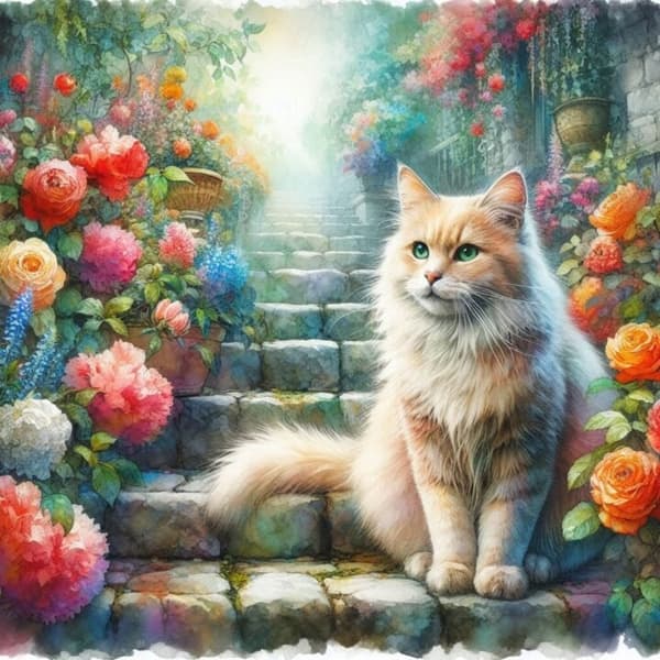 3st Katt Affisch  40×50 CM