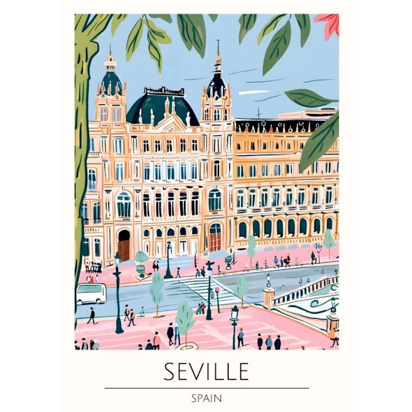 Världsstäder Affisch/Poster/Print/Tavla Storlek 50×70 CM