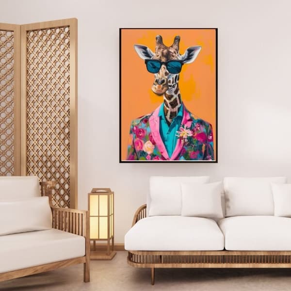 Giraff Affisch 50x70 cm – Konstryck – Väggkonst