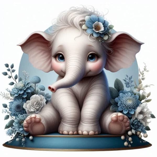 Elefant Affisch 21x30 cm