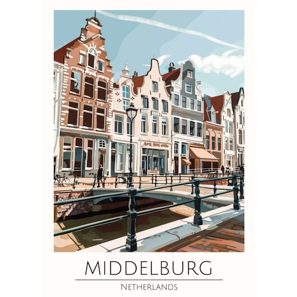 Världsstäder Affisch/Poster/Print/Tavla Storlek 50×70 CM