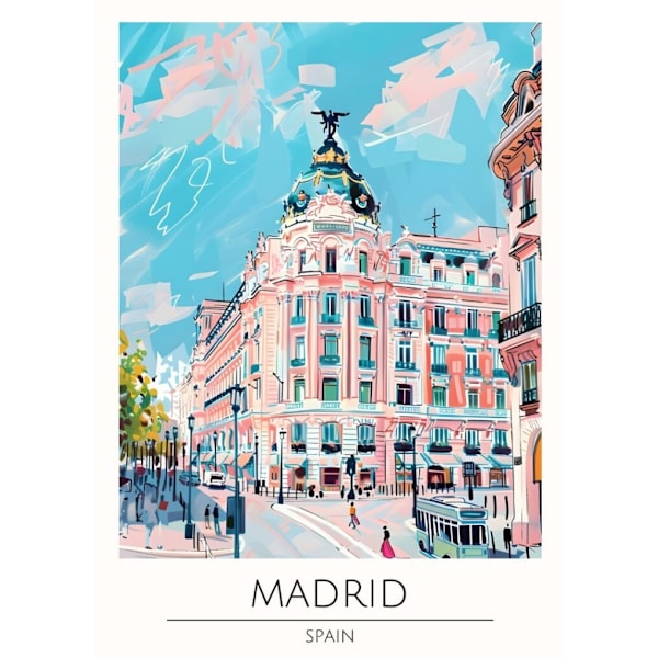 Världsstäder Affisch/Poster/Print/Tavla Storlek 50×70 CM