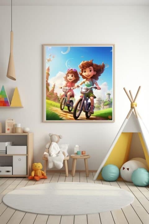 Barnrum Cykling Affisch 30×40 CM