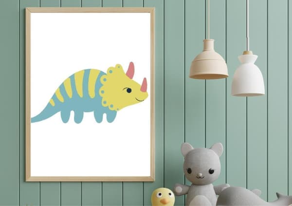 Barnrum Dinosaurie Affisch  30×40 CM