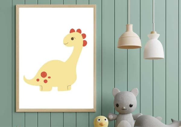 Barnrum Dinosaurie Affisch  50×70 CM