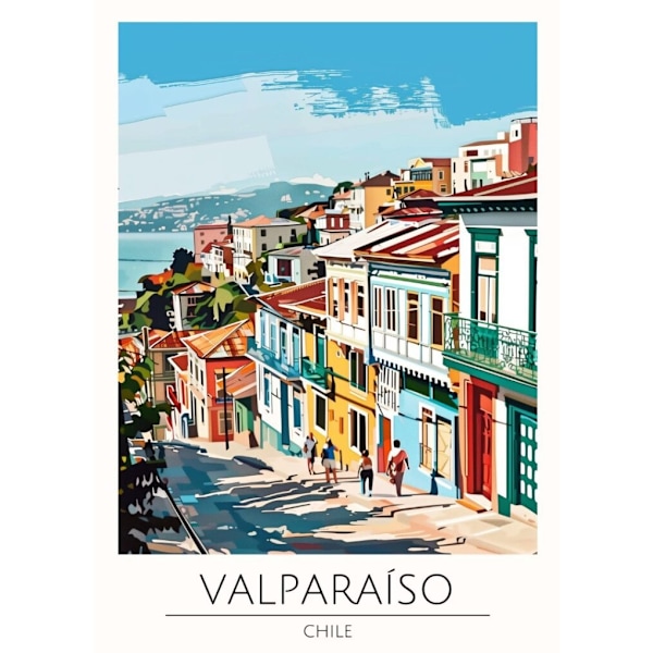 Världsstäder Affisch/Poster/Print/Tavla Storlek 50×70 CM