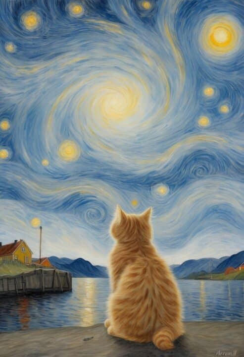 3st Katt affisch 30×40 CM