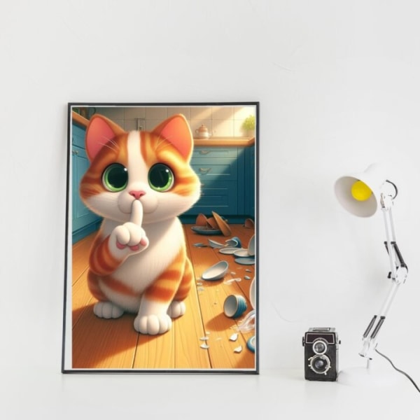 Katt Affisch 21×30 CM