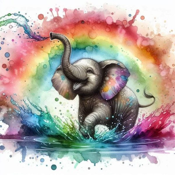Elefant Affisch A4