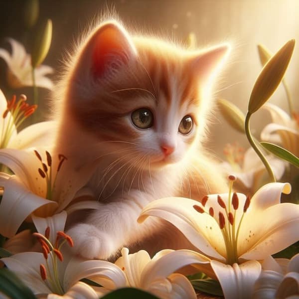 3st Barnrum Katt Affisch 30×40 CM