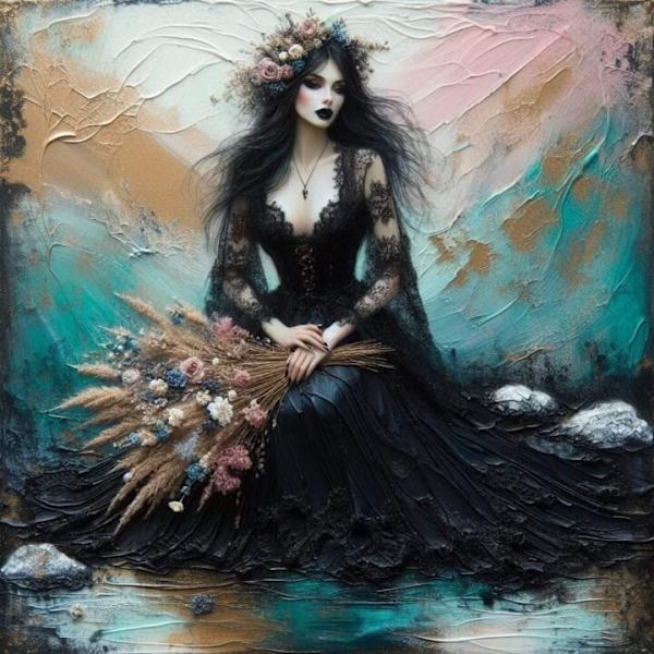 Kvinna porträtt 40x50 cm