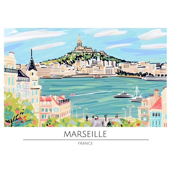 Världsstäder Affisch/Poster/Print/Tavla Storlek 50×70 CM