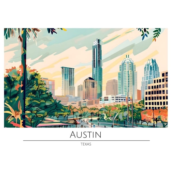 Världsstäder Affisch/Poster/Print/Tavla Storlek 50×70 CM