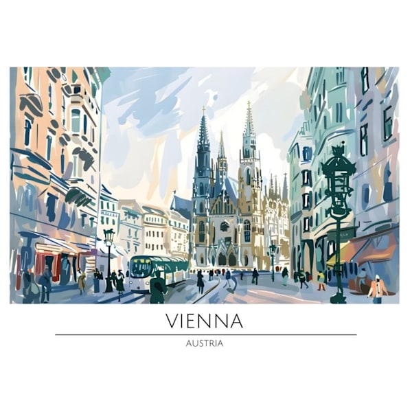 Världsstäder Affisch/Poster/Print/Tavla Storlek 50×70 CM