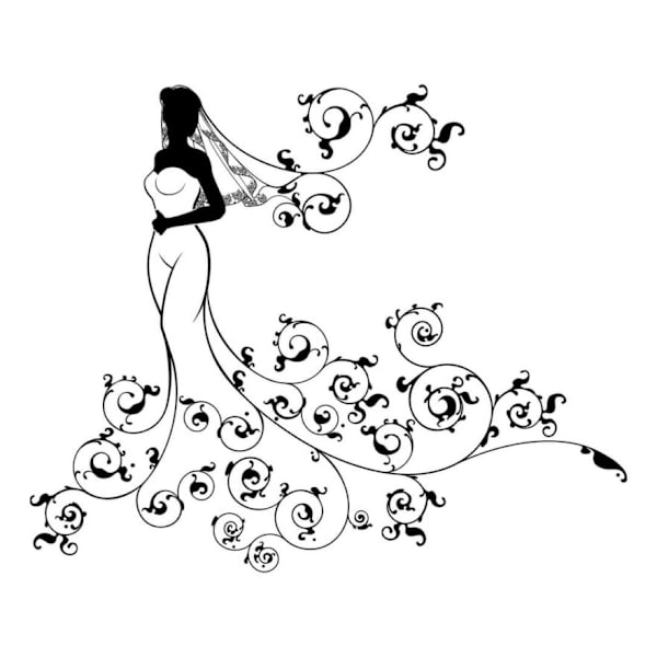 Wedding girl Affisch 21x30 cm