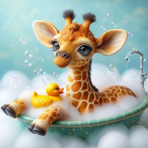Barnrum Giraff Affisch A4