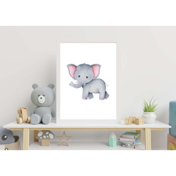 Barnrum elefant Affisch 21×30 CM