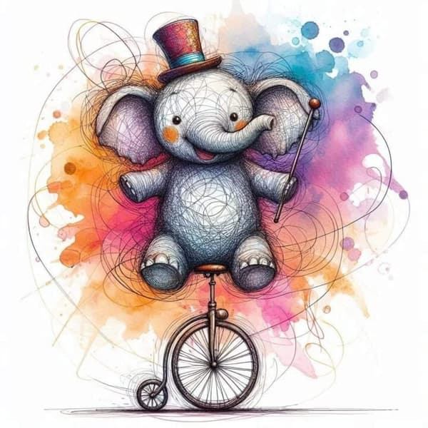 Barnrum Elefant Poster 50x70 cm
