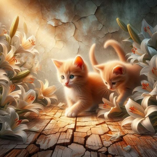 3st Barnrum Katt Affisch 30×40 CM