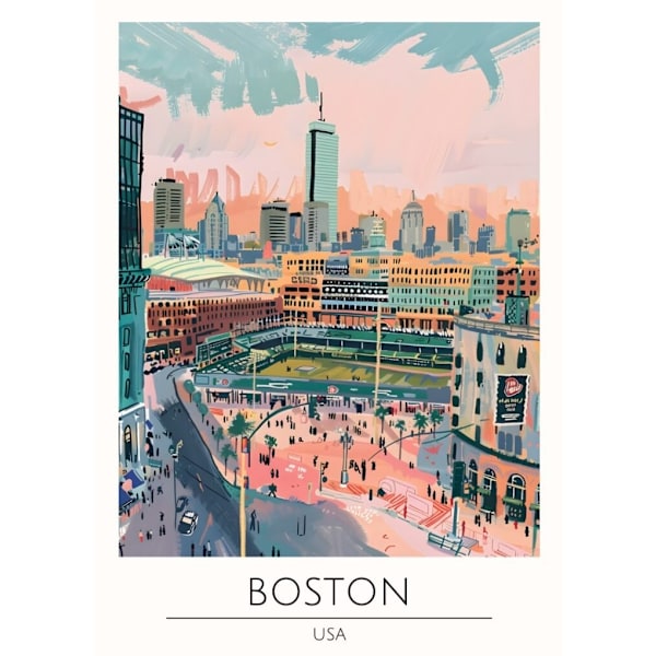 Världsstäder Affisch/Poster/Print/Tavla Storlek 50×70 CM