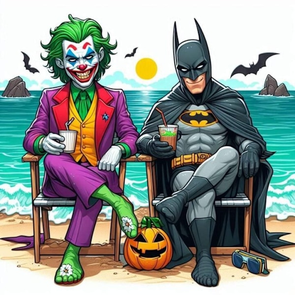 Batman och Joker Affisch 21x30 cm