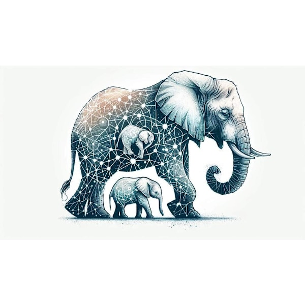 Elefant Affisch A3