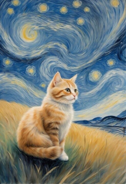 3st Katt affisch 30×40 CM