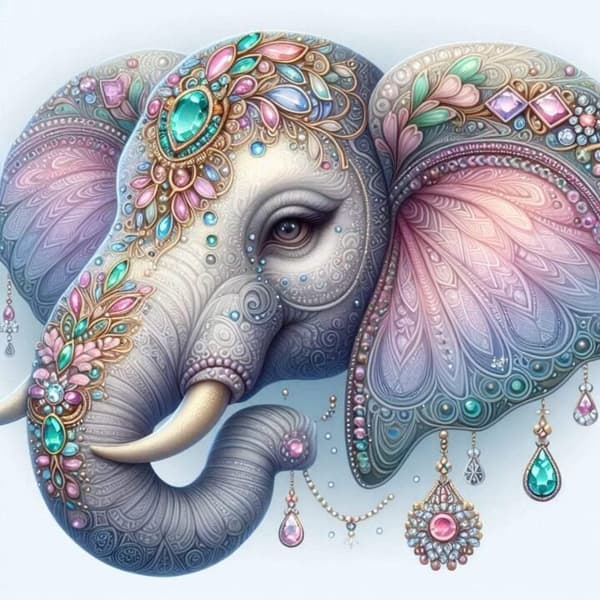 Elefant Affisch 50x70 cm