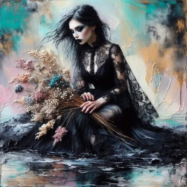 Kvinna porträtt A3