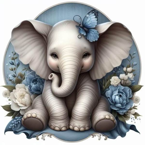 Elefant Affisch A3