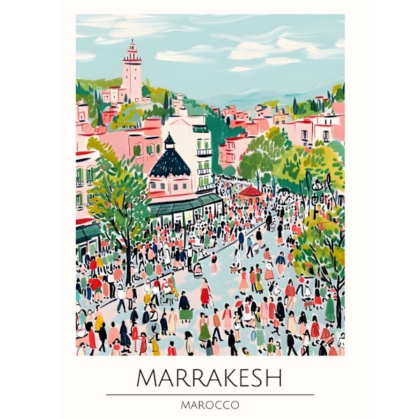 Världsstäder Affisch/Poster/Print/Tavla Storlek 50×70 CM