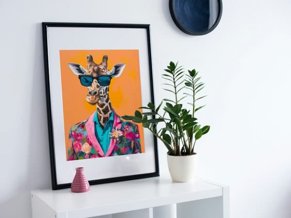 Giraff Affisch 50x70 cm – Konstryck – Väggkonst