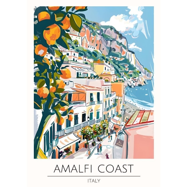 Världsstäder Affisch/Poster/Print/Tavla Storlek 50×70 CM