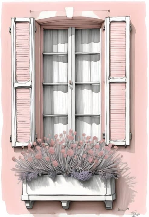 Windows of Provence affisch 21×30 CM