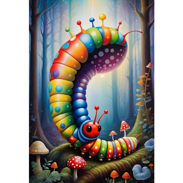 3st Färgglada Insekter Abstrakt Affisch 30×40 CM