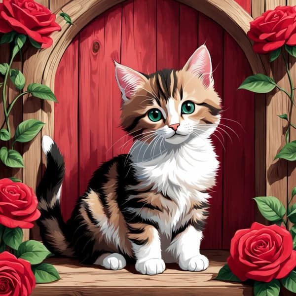 Katt Tavla 30×40 CM